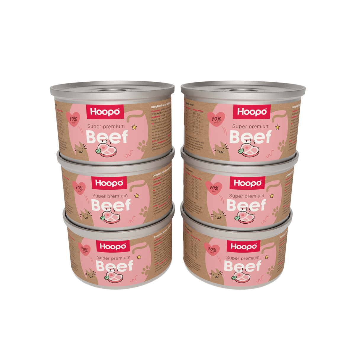 Hoopo Beef Paté 6 x 200g