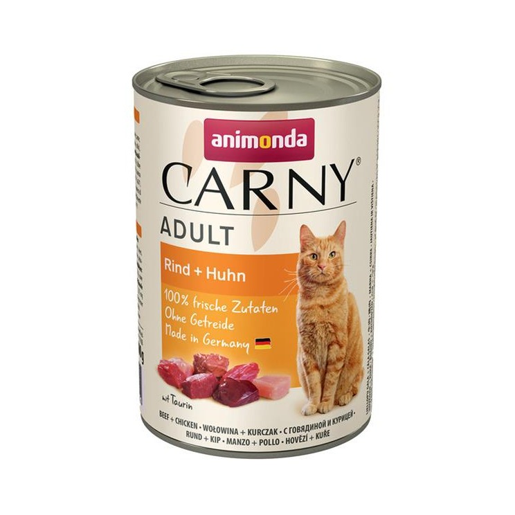 Animonda CARNY cat Adult hovädzie a kura - 6 x 400 g konzerva