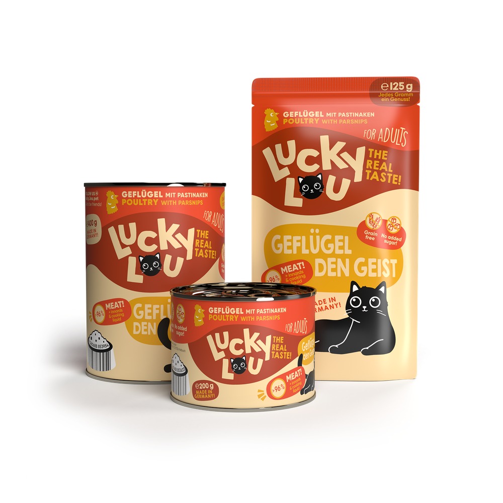 LUCKY LOU Lifestage pre Mačky Adult – Hydina 16 x 125g