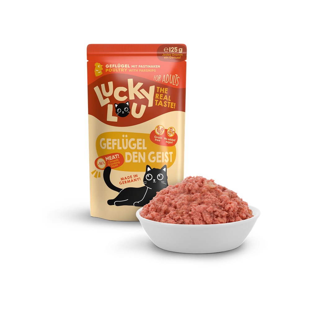 LUCKY LOU Lifestage pre Mačky Adult – Hydina 300g