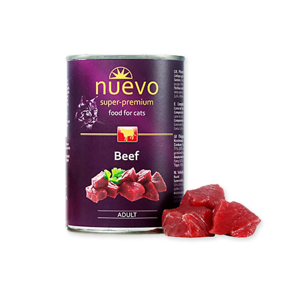 NUEVO cat Adult Beef - 400 g konzerva
