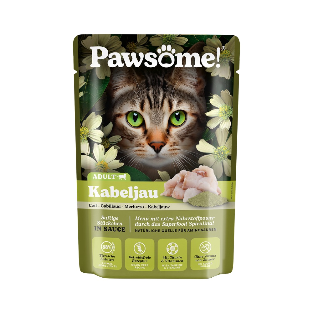 PAWSOME! pre Mačky Adult – Treska 85g