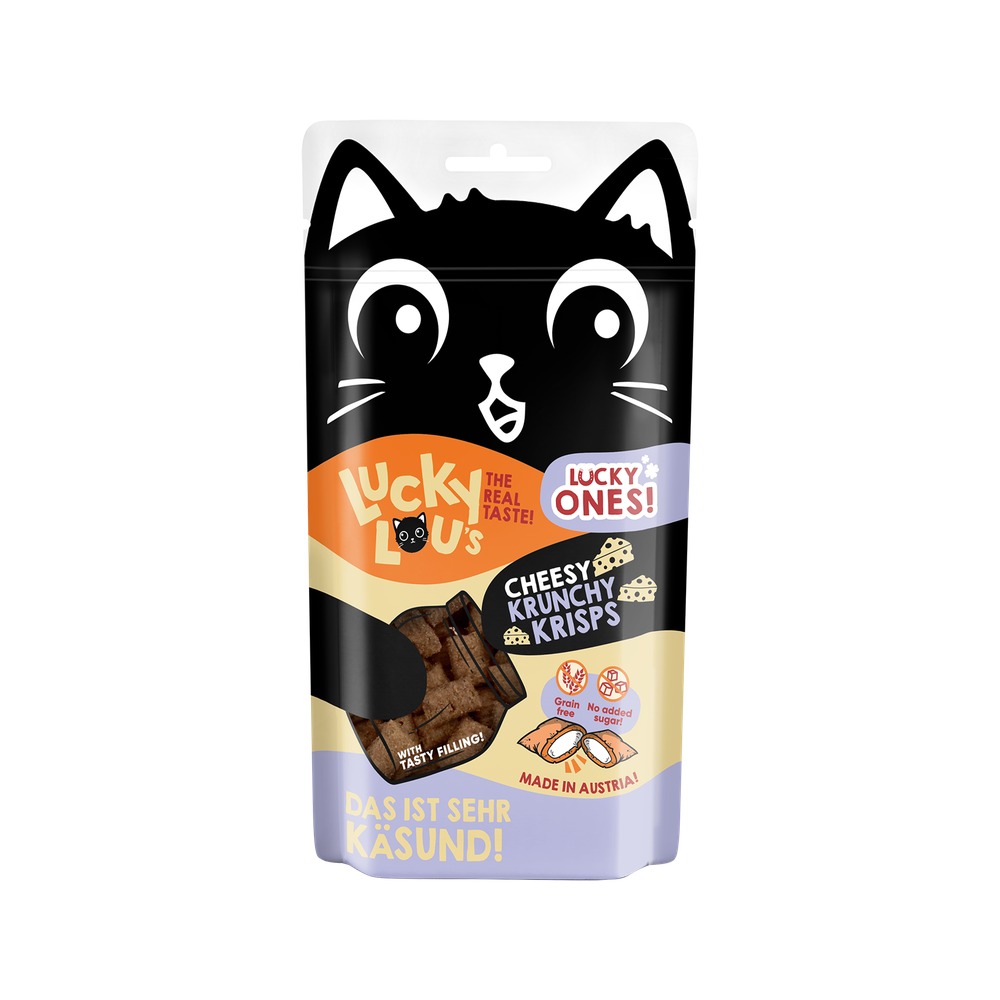 LUCKY LOU pamlsky pre mačku Ones Krunchy – Kura a Syr 60g