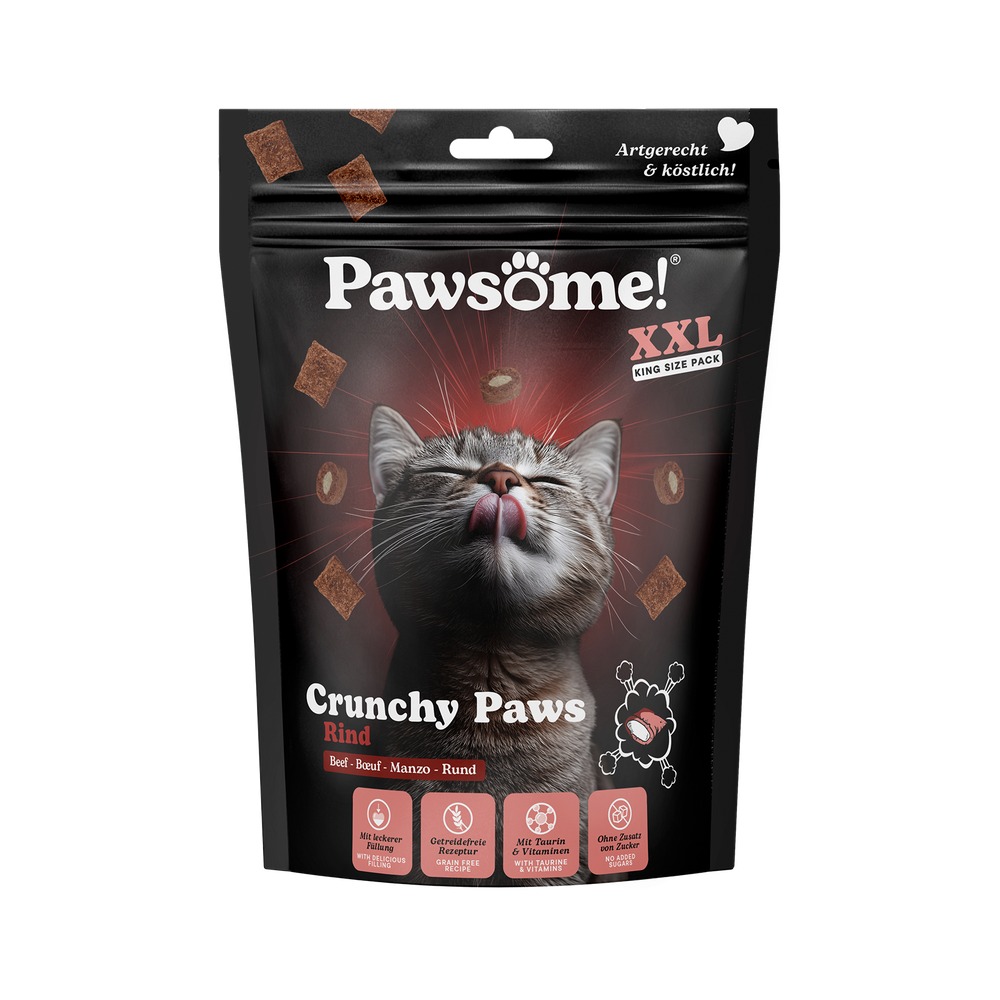 PAWSOME! Crunchy pre mačky – Hovädzie 150g