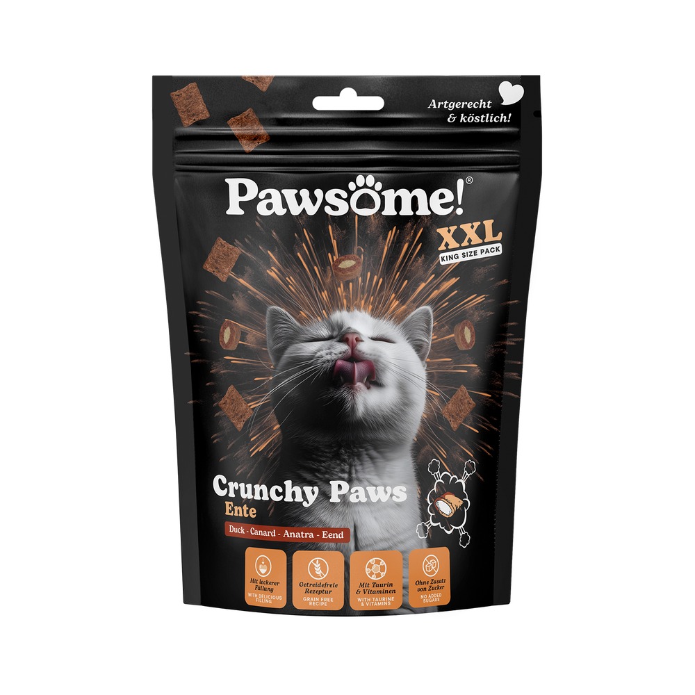 PAWSOME! Crunchy pre mačky – Kačka 150g