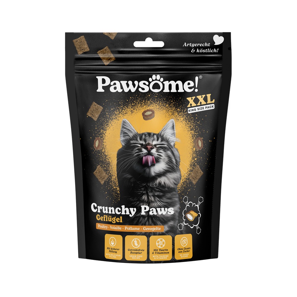 PAWSOME! Crunchy pre mačky – Kura 150g