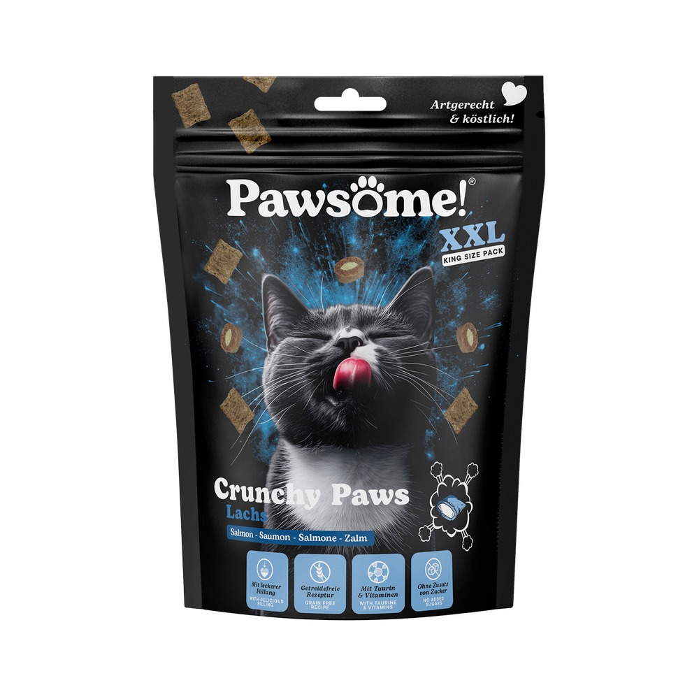 PAWSOME! Crunchy pre mačky – Losos 150g