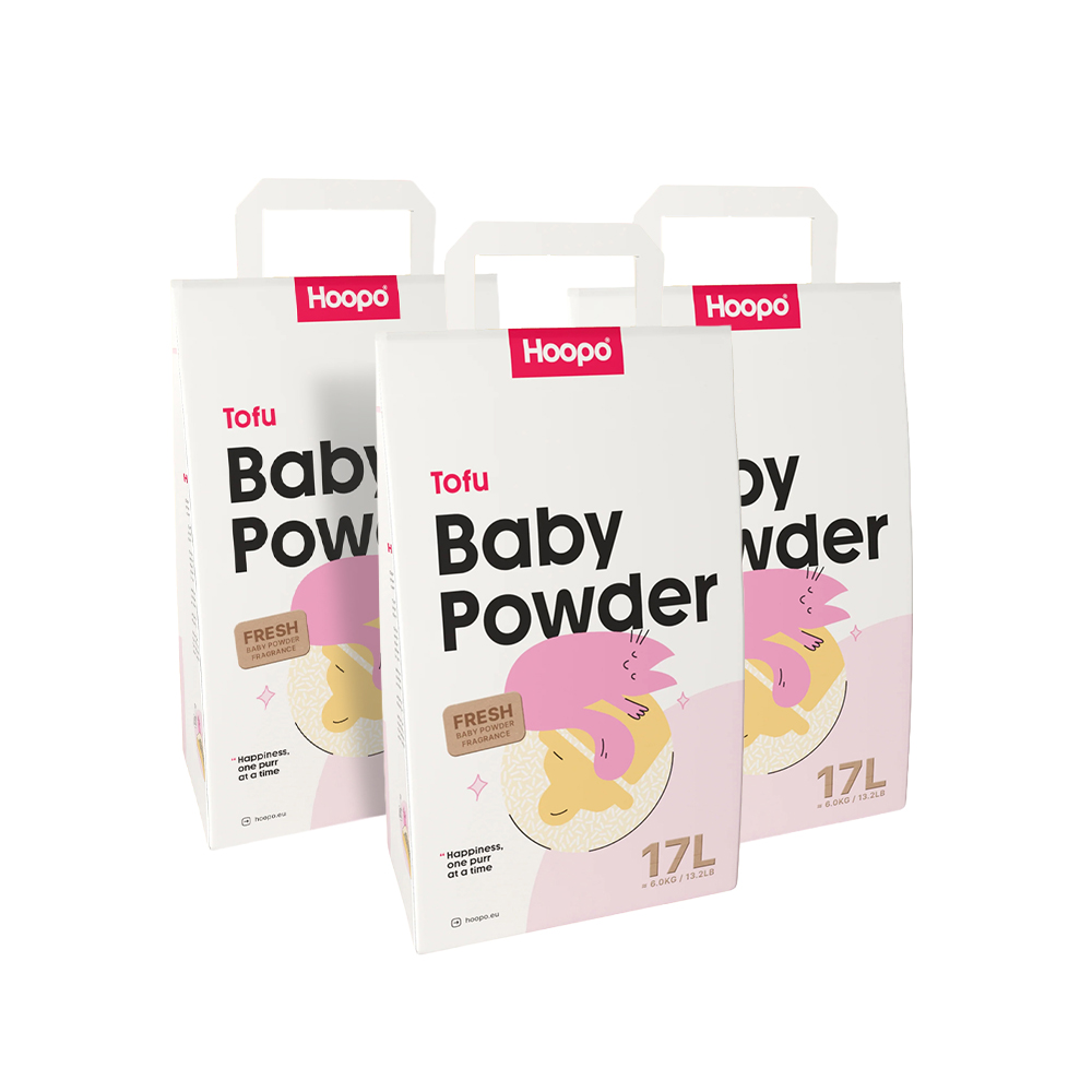 Hoopo Tofu podstielka Baby Powder 3 x 17l