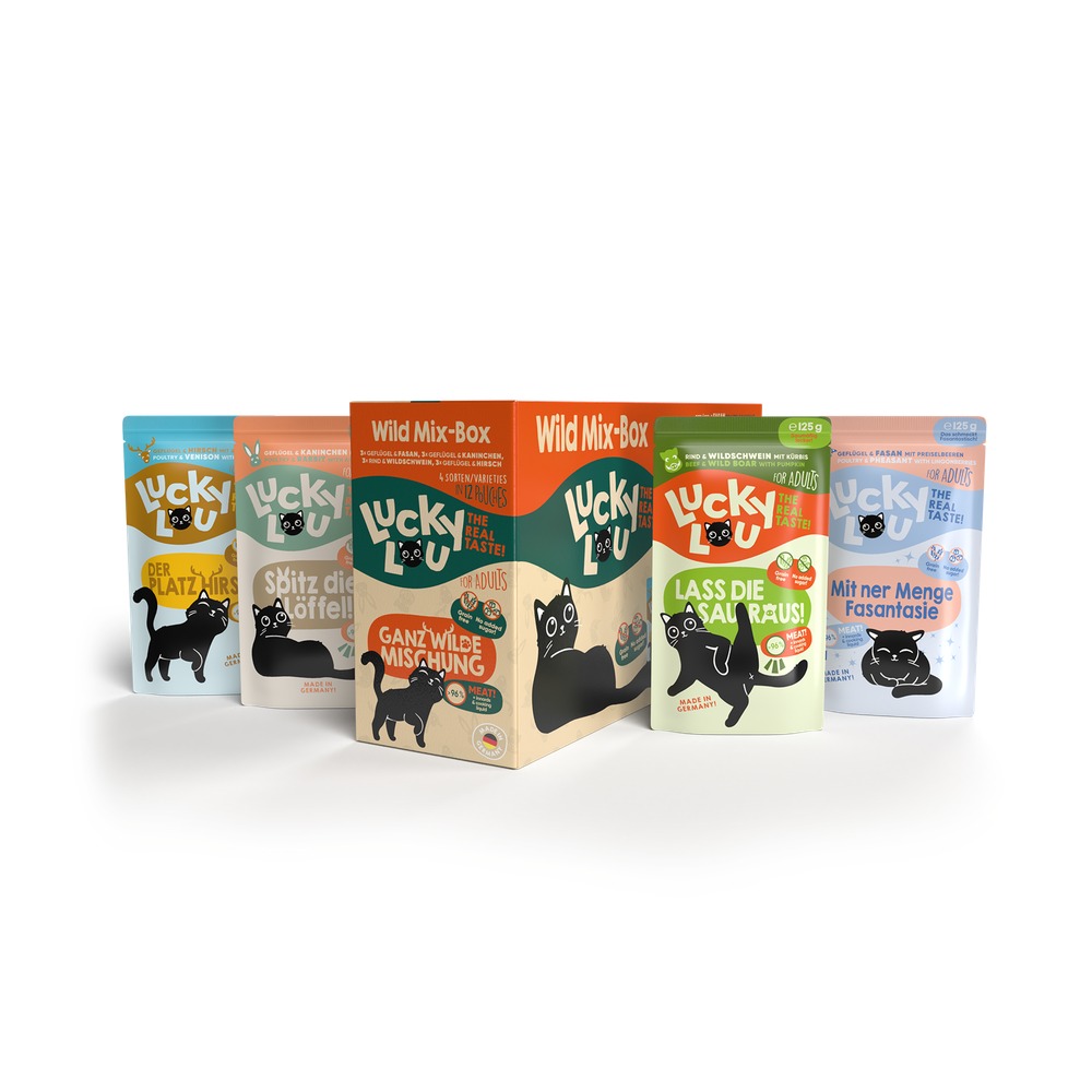 LUCKY LOU Lifestage pre Mačky Adult – WILD MIX 6ks (125g)