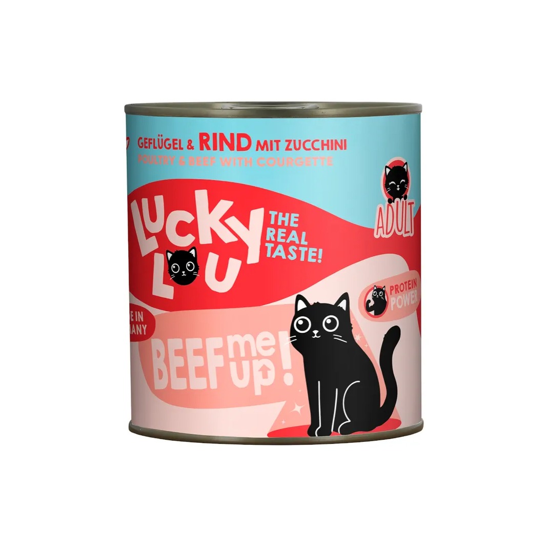 LUCKY LOU Lifestage pre Mačky Adult – Hydina a Hovädzie 800g